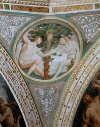 Erbsünde, aus dem Pendentif der Kuppel, 1532-36